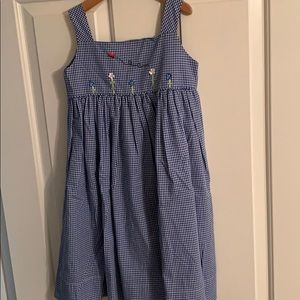 Blue gingham Strasburg dress size 5